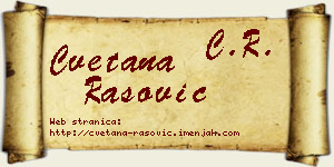 Cvetana Rašović vizit kartica